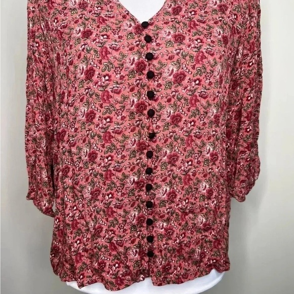 Vero Moda Floral Button-Up Blouse - Picture 4 of 6